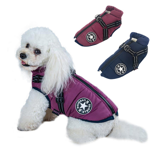 Waterproof Jacket with Harness - JimijiPet