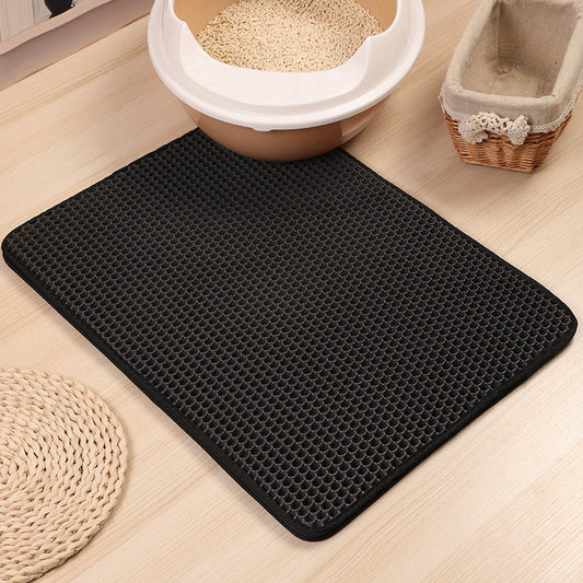 Waterproof Pet Litter Mat - Black / XL 55X75cm - JimijiPet